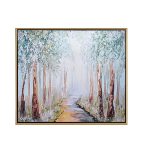 Crystal Art Gallery Forest Painting Framed Digital Print, 36" x 24" by Willie Sims – Nature-Inspired Art