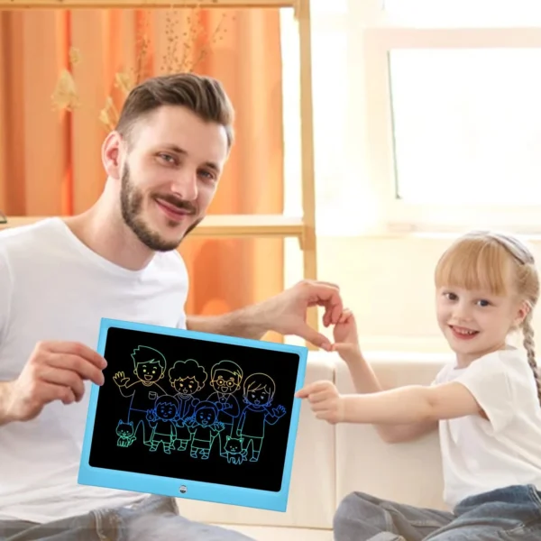 LCD Writing Tablet, Cimetech 15-Inch Colorful Screen Drawing Pad – Educational & Fun Doodle Board for Kids, Ideal Back-to-School Gift – Blue