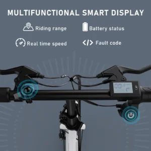 COLORWAY 500W Electric Foldable Bike with Pedal Assist - 19.9 MPH, Removable Battery