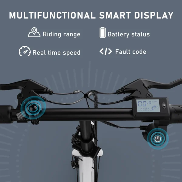 COLORWAY 500W Electric Foldable Bike with Pedal Assist - 19.9 MPH, Removable Battery