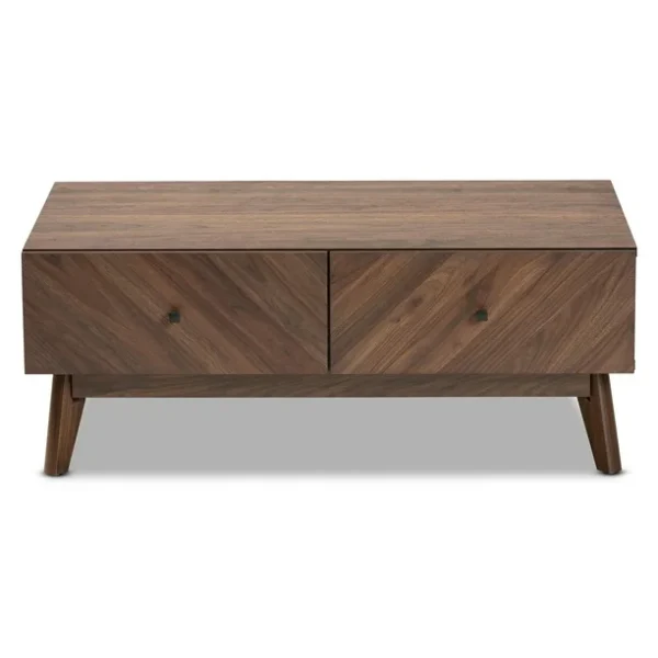 Baxton Studio Hartman Mid-Century Walnut Coffee Table