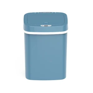 Nine Stars 3.2 Gallon Touchless Bathroom Trash Can, Steel Blue