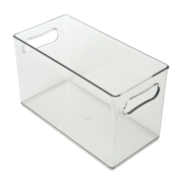 The Home Edit Clear Plastic Narrow Storage Bin - Space-Saving Organizer