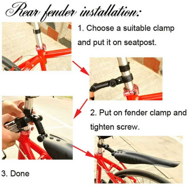 Adjustable Bike Mudguard Set for Mountain & Road Bikes