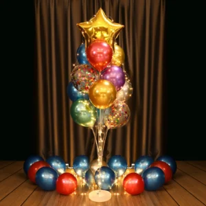 Sunsanly 2-Pc Balloon Column Stand Kit - Colorful Latex Balloons for Weddings & Ceremonies