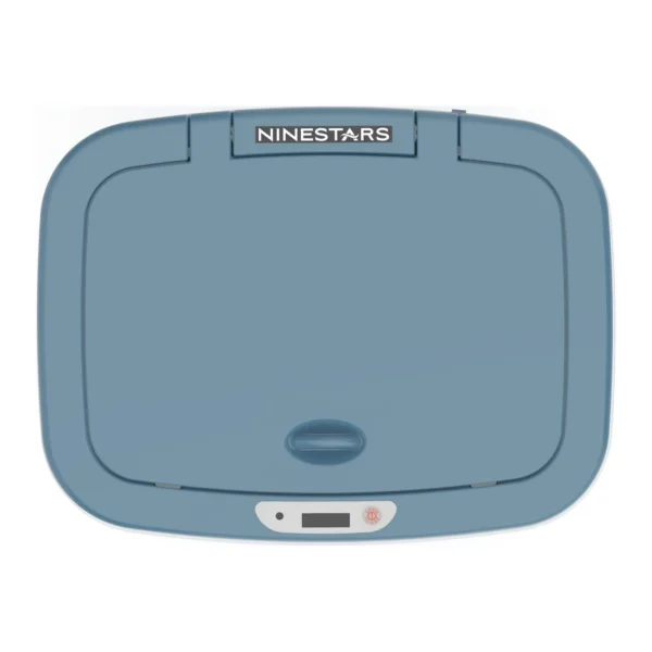 Nine Stars 3.2 Gallon Touchless Bathroom Trash Can, Steel Blue