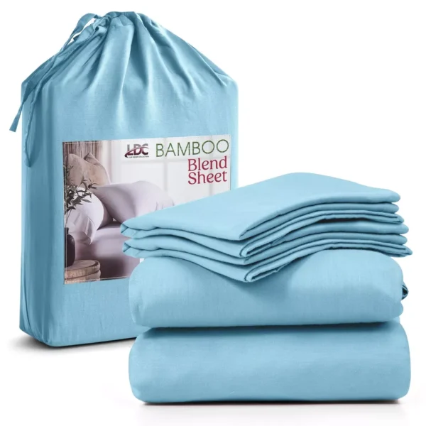 4-Piece Bamboo Bed Sheet Set - Deep Pocket, Breathable