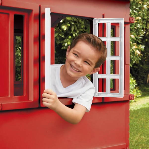 Little Tikes Cape Cottage House, Red – With Working Door & Window Shutters for Kids 2-6 Years