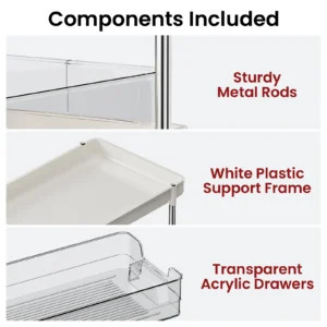 2-Pack 2-Tier Clear Bathroom & Kitchen Storage Organizer