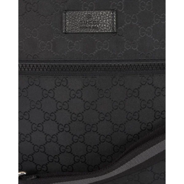 Gucci GG Guccissima Black Canvas Messenger Bag, Crossbody