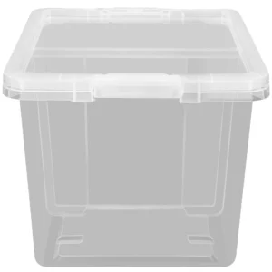 The Home Edit 70 Qt Clear Storage Bin Set with Dividers, 4-Pack