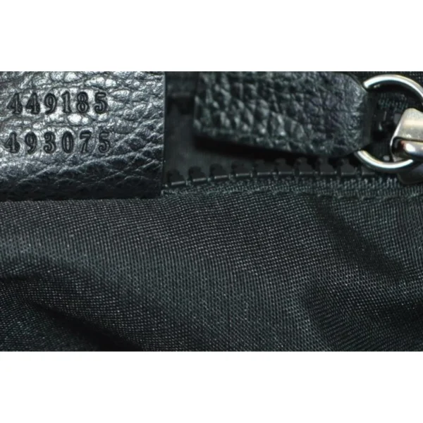 Gucci GG Guccissima Black Canvas Messenger Bag, Crossbody