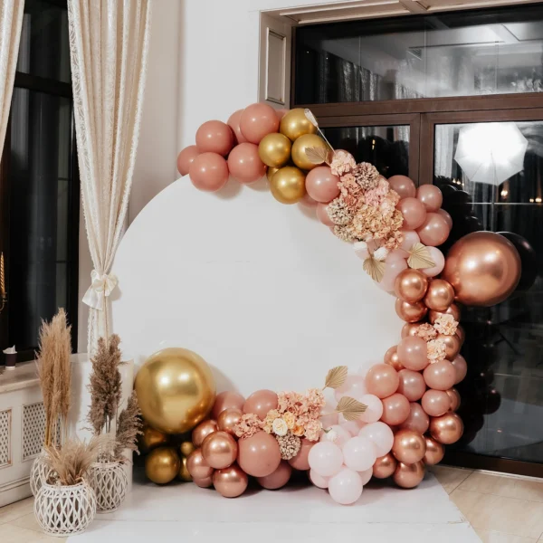 HEQUSIGNS 9ft Adjustable Balloon Arch Kit with Base - Perfect for Events