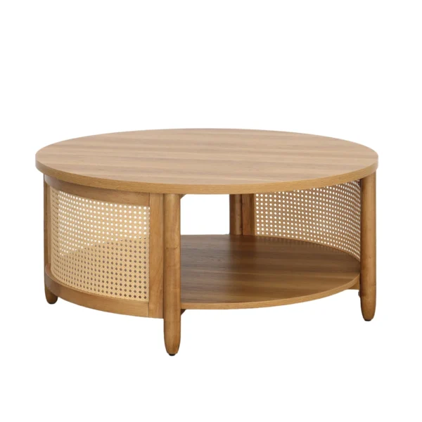 Better Homes & Gardens Springwood Caning Coffee Table - Light Honey Finish