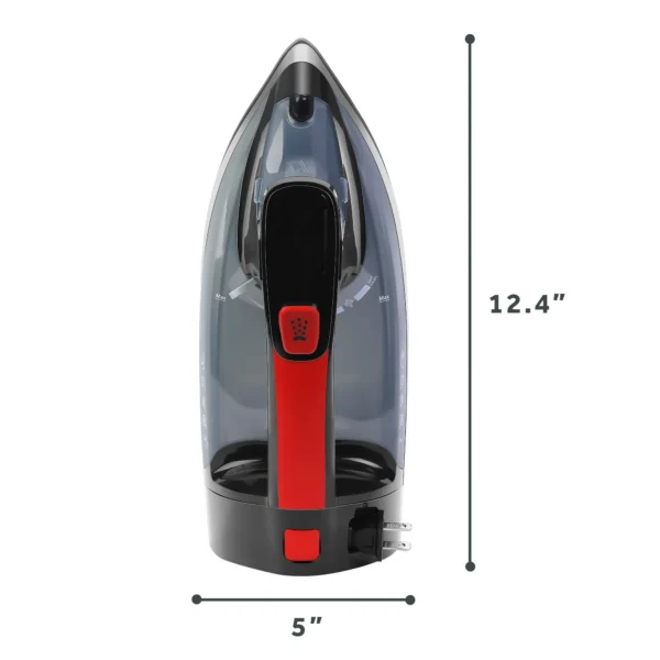 Sunbeam 1700W Digital Steam Iron, Retractable Cord, LCD Display - Black/Red