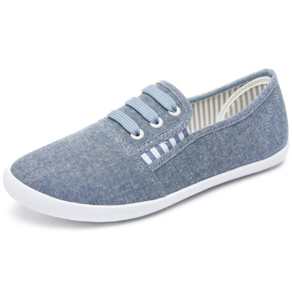 AOMAIS Women's Slip-On Canvas Sneakers - Denim, US 6