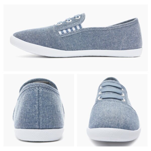 AOMAIS Women's Slip-On Canvas Sneakers - Denim, US 6