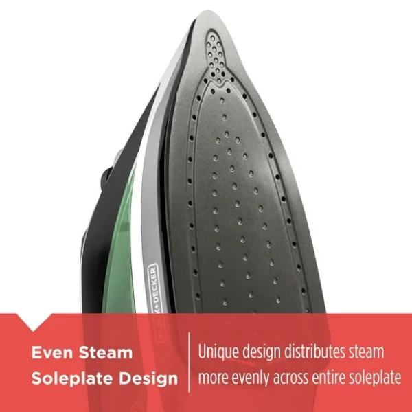 Hamilton Beach Full-Size Nonstick Iron, Black Model #14289 – Effortless & Durable Ironing