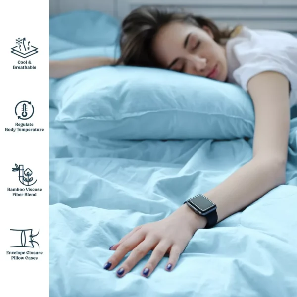 4-Piece Bamboo Bed Sheet Set - Deep Pocket, Breathable