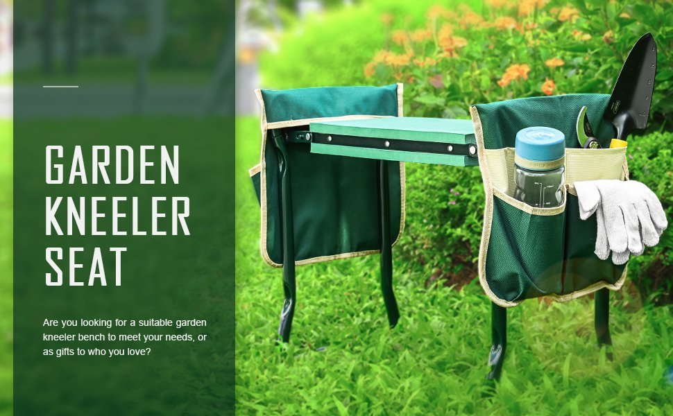 Garden Kneeler and Seat with Thicken & Widen Soft Kneeling