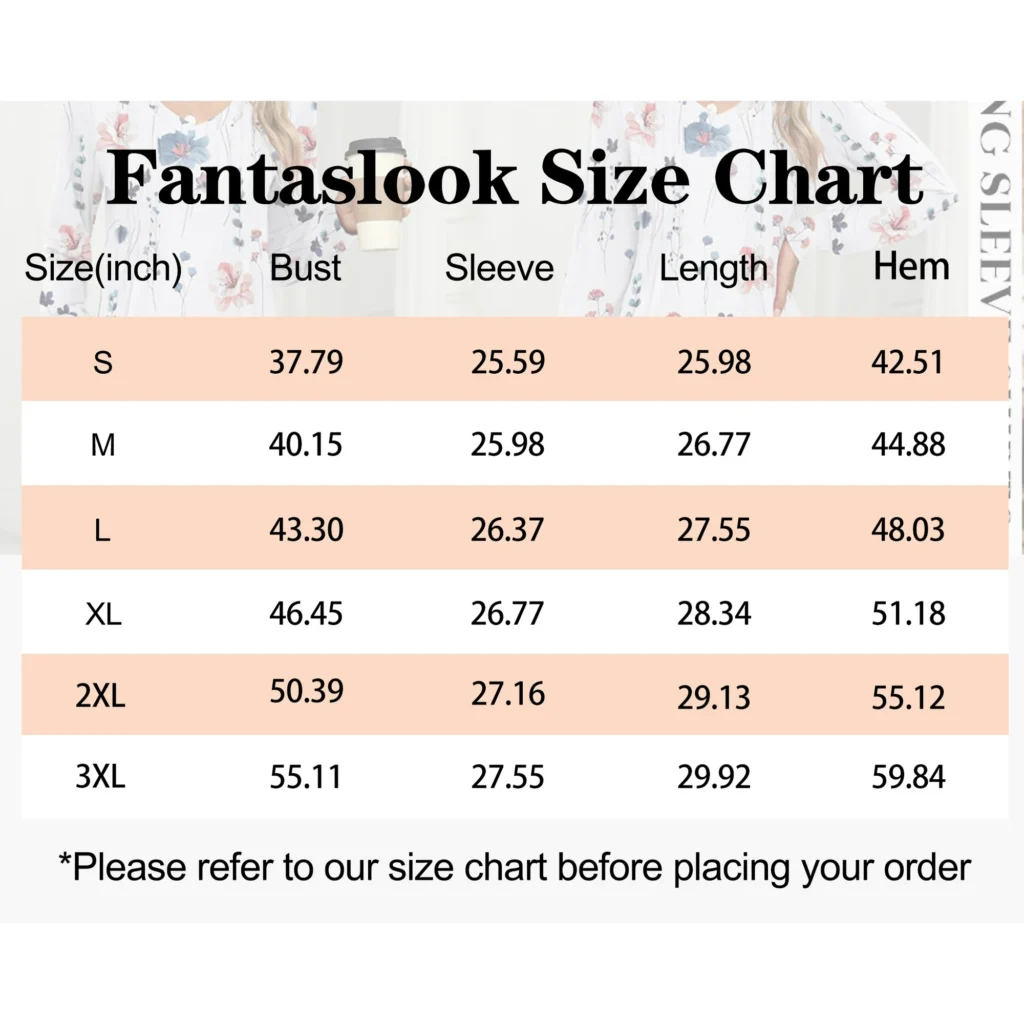 Fantaslook Women’s Long Sleeve Pleated V-Neck Tunic Blouse