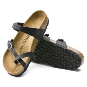 Birkenstock Mayari Sandals – Black Oiled Leather, Women’s 4.5